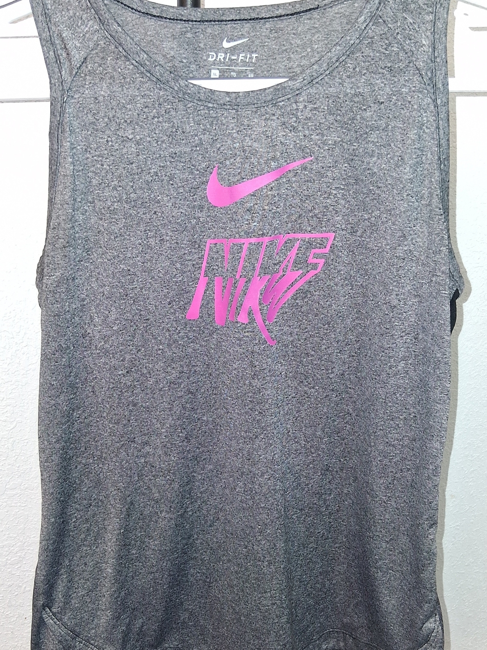 Nike Girls Tank Top with Pink Logo